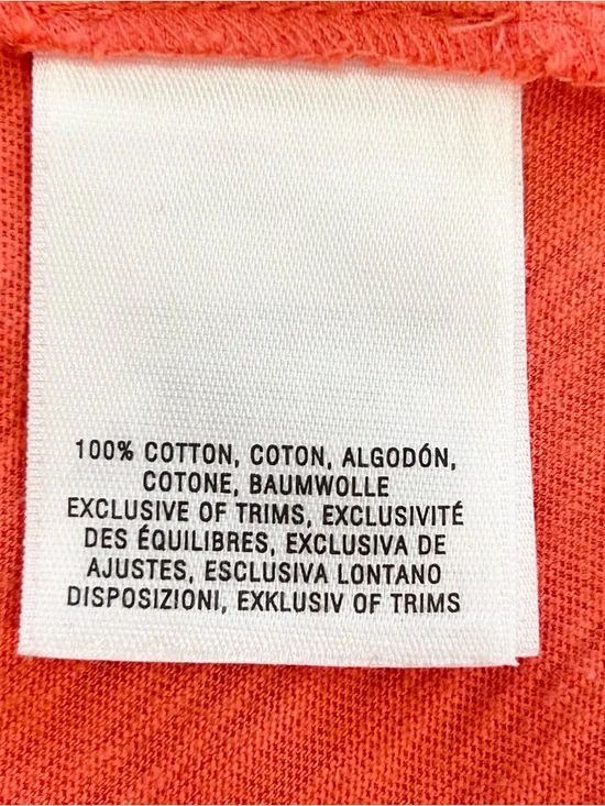 Anthropologie Deletta Orange Ruched Cap Sleeve T Shirt Small - Picture 5 of 5